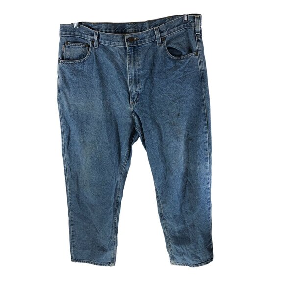 Carhartt Mens B17 DST Denim Tapered Leg Jeans Relaxed Fit 40x30 - Picture 1 of 5
